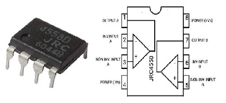 JRC4558 Pinout